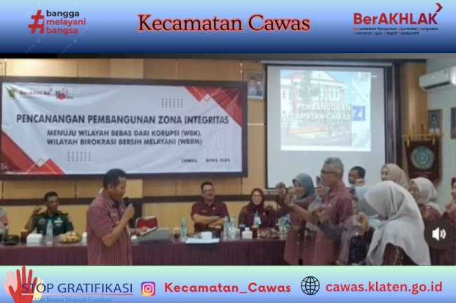 yel yel anti korupsi Kecamatan Cawas