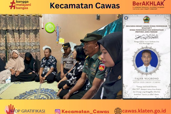 Keluarga Besar Kecamatan Cawas Mengucapkan Turut Berduka Cita