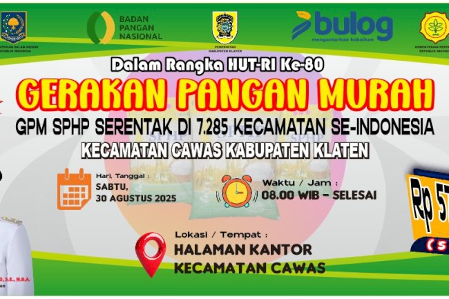 Gerakan Pangan Murah di Kecamatan Cawas
