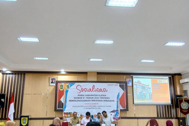 SOSIALISASI PERDA KABUPATEN KLATEN NOMOR 01 TAHUN 2023 TENTANG PENYELENGGARAAN  PERIZINAN BERUSAHA