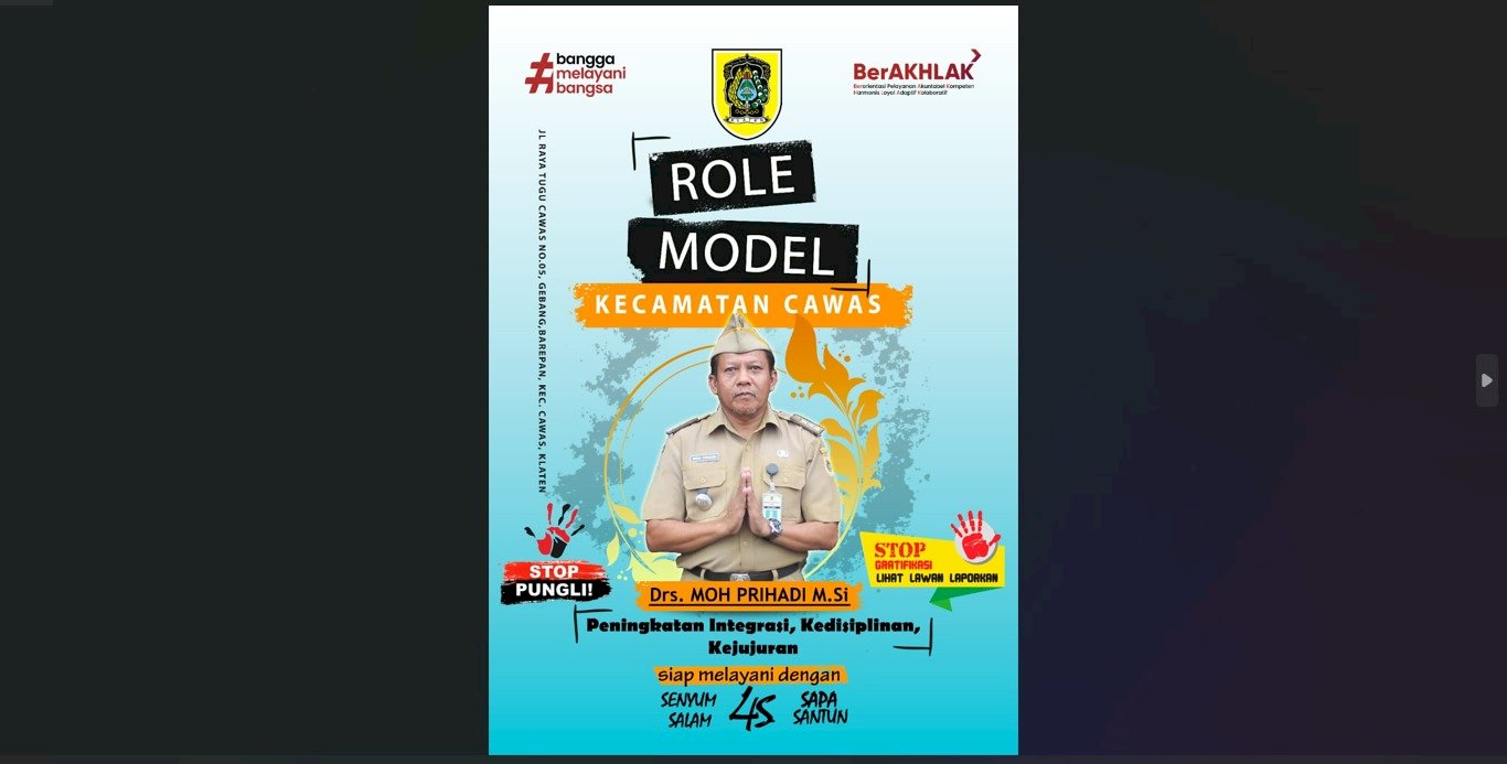 Role Model Kecamatan Cawas