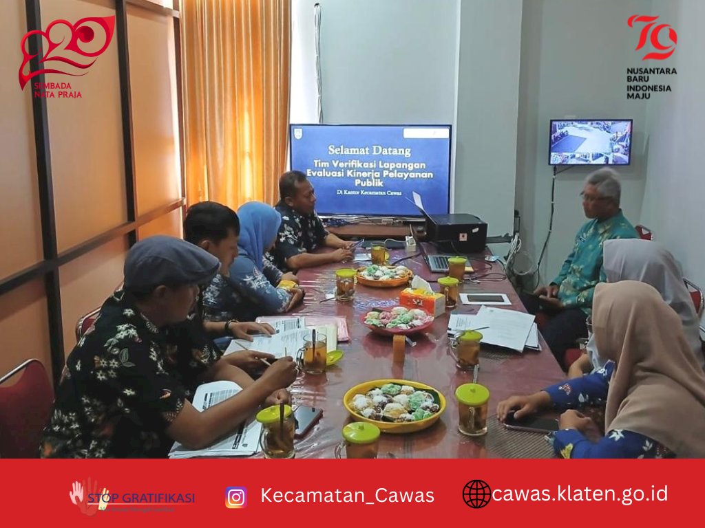 Selamat Datang Tim Verifikasi Lapangan Evaluasi Kinerja Pelayanan Publik