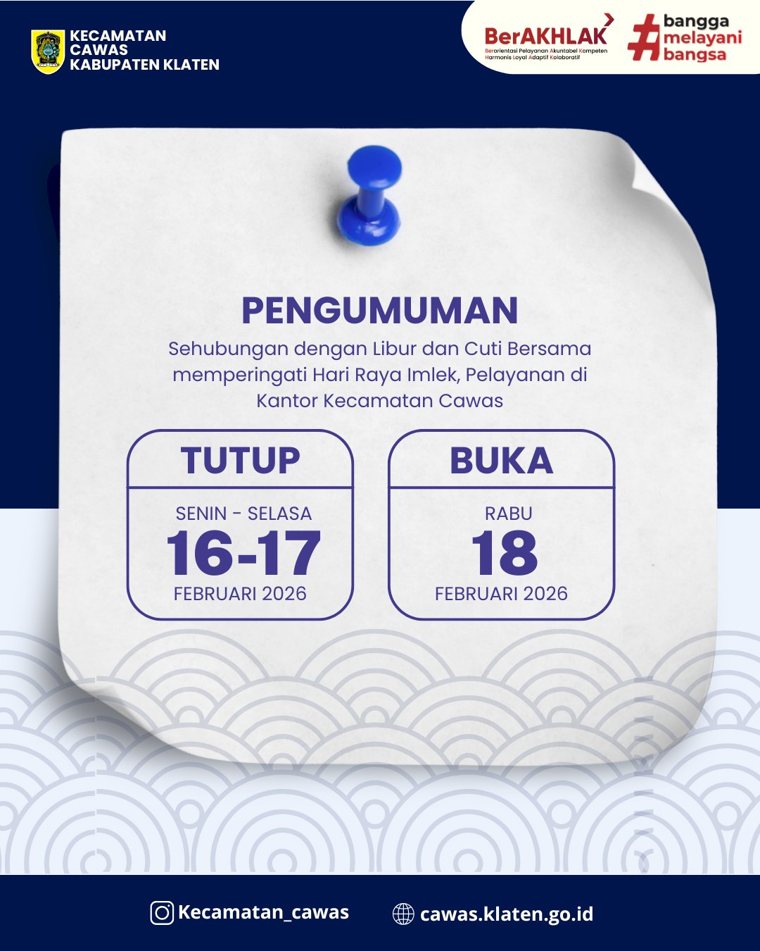 Pengumuman Libur dan Cuti Bersama
