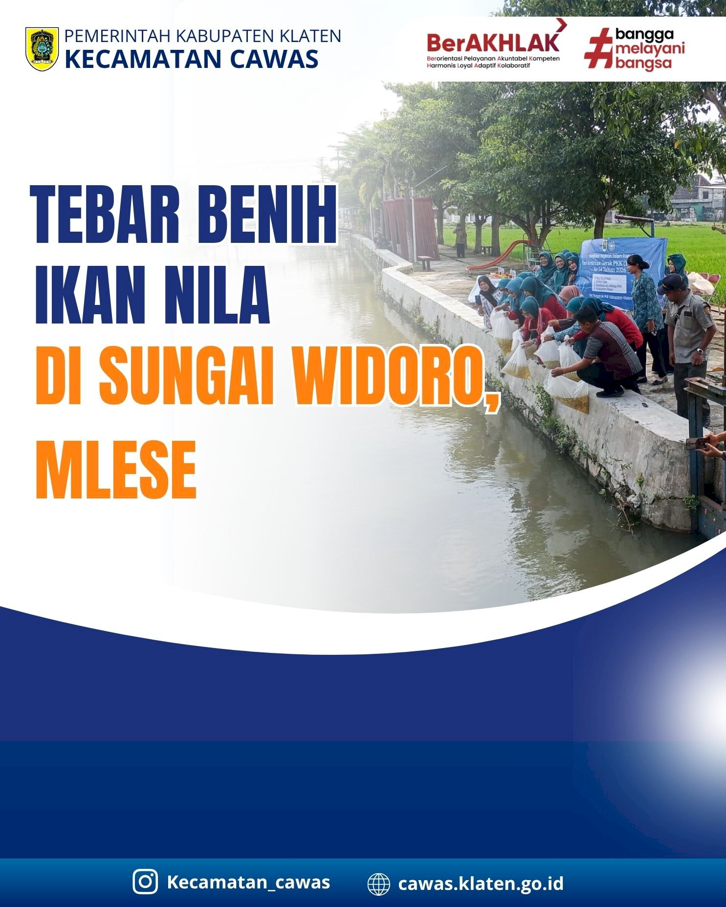 TEBAR BENIH IKAN NILA DI SUNGAI WIDORO, MLESE